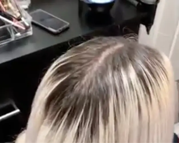Dark roots and fine hair